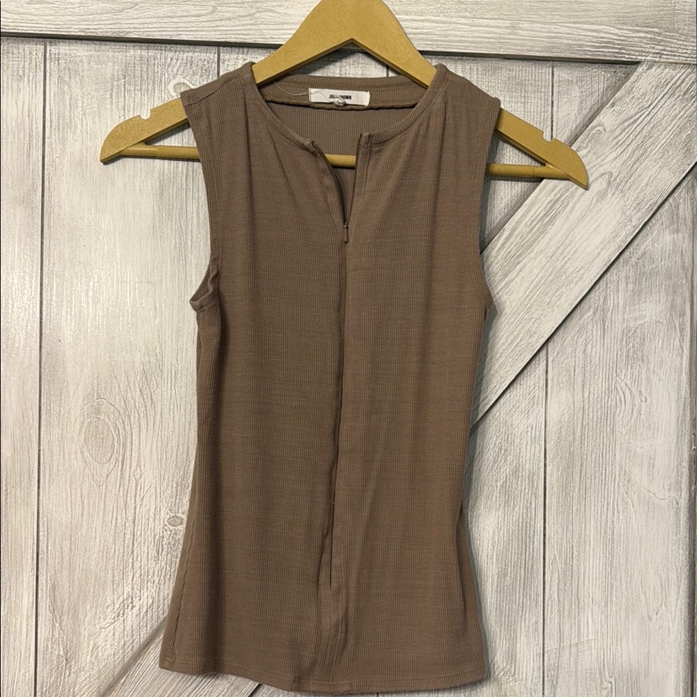 Joah Brown Brown Tank Top